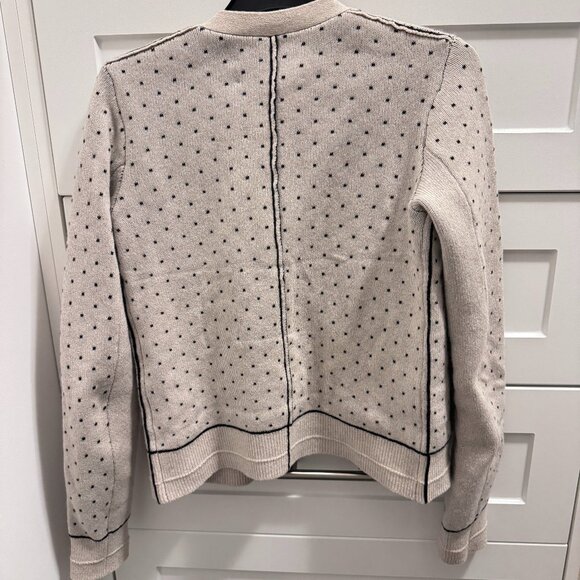NEW MARIA MCMANUS REVERSIBLE CARDIGAN in Crema and Black Dot XS - Picture 16 of 16